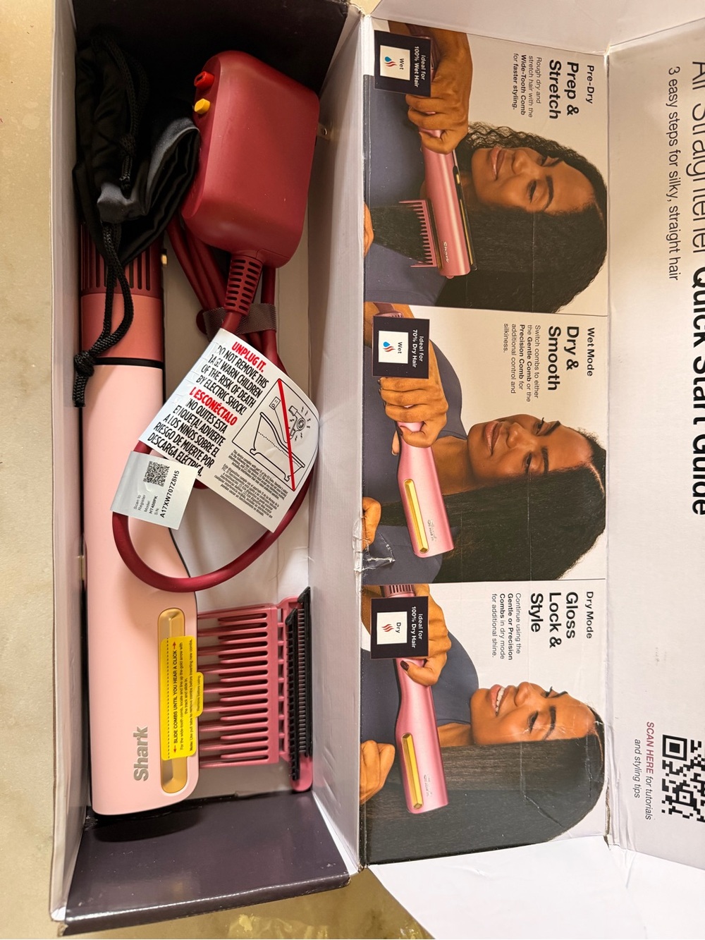 Shark SilkiPro Rose Petal Hair Straightener & Dryer - Picture 4 of 4